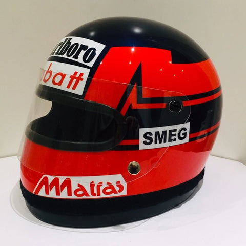 Gilles Villeneuve Ferrari Bell small eyeport helmet Formula 1 Williams signed F1