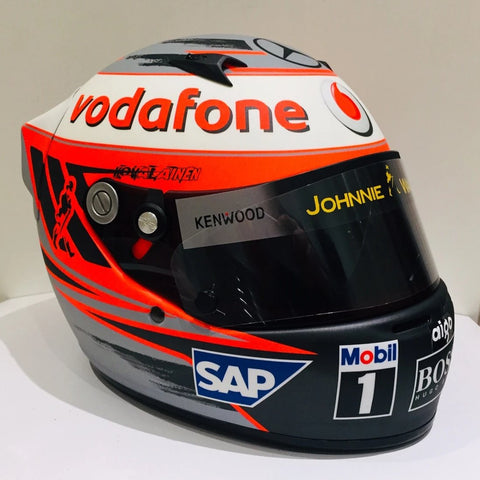 Heikki Kovalainen 2008 Mclaren helmet replica F1 Formula 1 signed