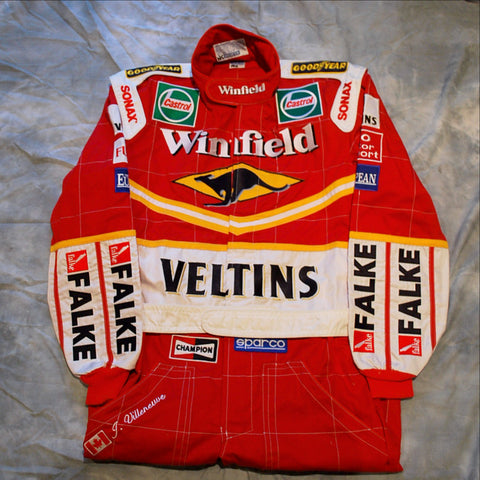Jacques Villeneuve Williams F1 race worn suit overalls 1998 promotional