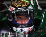 Eddie Irvine 2001 Jaguar F1 helmet signed